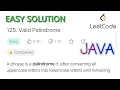 125 Valid Palindrome Easy Solution Java GoCoderGo
