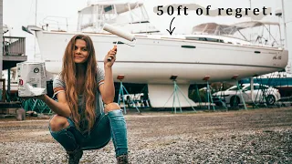 Painting Our 50′ Boat Myself (with no experience) | Expedition Evans 28