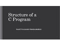 Basics of C programming 4 Structure of a C Program