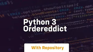python 3 ordereddict