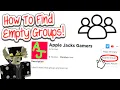 How to Find EMPTY Groups on Roblox 2023