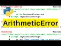 Arithmeticerror Python Tutorial