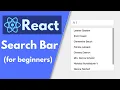 Make a Search Bar with React with API Calls Beginners Tutorial