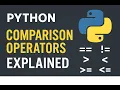 Python Comparison Operators Explained Beginner s Guide