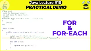 for and for each loop Java Tutorial for Beginners Tech Wizard