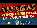 Python and MySQL - Python MySQL Crud Operation CRUD Operation in Python Using MySQL CodingZilla