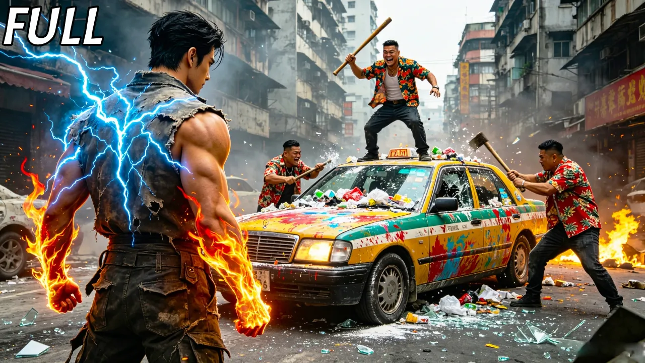 On le croyait faible chauffeur de taxi, les voyous l’ont humilié🔥; en un geste, tous tombent. poster