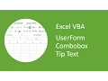 Excel VBA UserForm Combobox Tip Text ControlTipText