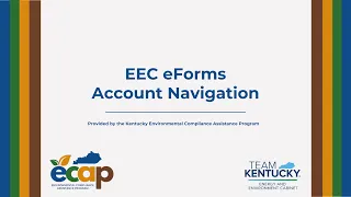 EEC eForms Account Navigation