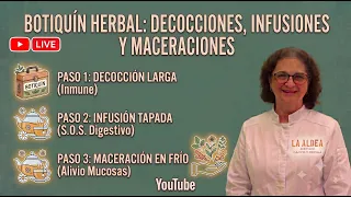 Crea tu BOTIQUÍN HERBAL en casa: Cómo hacer Infusiones, Decocciones y Maceraciones