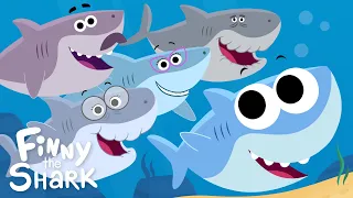 Baby Shark Relatives | Grandpa, Grandma, Uncle, Aunt | Family Vocabulary | Finny The Shark