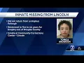 Authorities searching for missing inmate in Lincoln