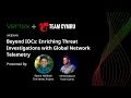 Beyond IOCs Enriching Threat Investigations with Global Network Telemetry Webinar Recording