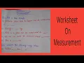 How to do conversion Maths worksheet Units of measurement