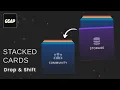 GSAP ScrollTrigger Stacked Cards Animation with Drop and Shift Effects