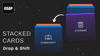 GSAP ScrollTrigger Stacked Cards Animation with Drop and Shift Effects