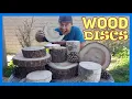 RUSTIC WOOD DECORATIONS Making Large Level Wood Slices Round Discs Cookies