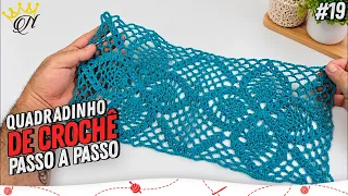Quadradinho de Crochê ABACAXI - Aula Passo a Passo Prof. Neddy Ghusmam