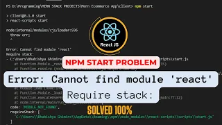 Error Cannot find module react Solved
