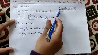 Accessing array elements using pointers C programming Language