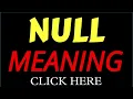 What does the name NULL mean NULL meaning in english Meaning of name NULL