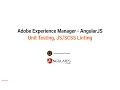 Working With Angular Inside AEM - Unit Testing Linting