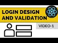 login form validation and design in react js