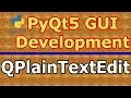 QPlainTextEdit Example In PyQt5