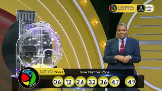 LIVE DRAW REPLAY LOTTO LOTTO PLUS 1 LOTTO 5 MAX DRAW NUMBER 2654 - 13 JUNE 2026