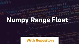 numpy range float