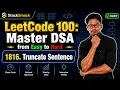LeetCode 1816 Solved Truncate Sentence String Manipulation Java Solution Easy DSA