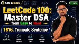 LeetCode 1816 Solved Truncate Sentence String Manipulation Java Solution Easy DSA