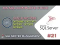 MS SQL Date Functions