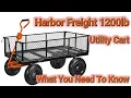 Harbor Freight Steel Utility Cart - What You Need To Know Before Purchase