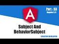 Rxjs subject and behaviorSubject in angular Angular Angular Tutorial Subject in Angular