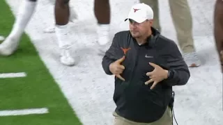 Texas coach players caught mocking Missouri QB Drew Lock s touc own celebration College Football