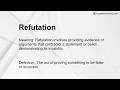 Refutation Meaning