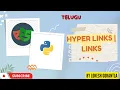 Python Playwright 2023 Part 11 Handle Hyper Links or Links in Playwright Telugu