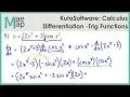 KutaSoftware Calculus - Differentiation Trig Functions