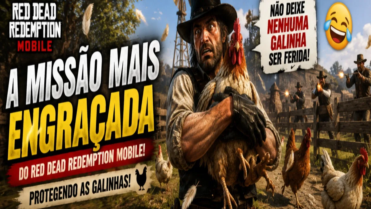 A Missão Mais Engraçada do Red Dead Redemption Mobile! 😂 Protegendo as Galinhas