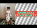 DIY Dollar TREE diy How to make snowman centerpiece 5 dollar tree centerpiece challenge 2019