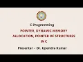 C Programming Pointer dynamic memory allocation pointer of structures in C