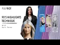 Blue 90 s Highlights Technique l Pulp Riot with kaitlin - bridget