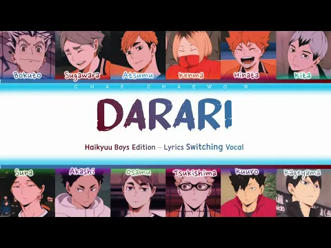 Download MP3 ⟨ ♪ Darari ♪ ⟩ Haikyuu Boys Edition - Lyrics Switching Vocal