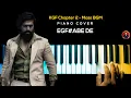 KGF Chapter 2 - Rocky Bhai Intro Mass BGM Piano Cover with NOTES AJ Shangarjan AJS