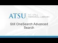 OneSearch Advanced Search