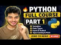 Python Full Course for Beginners in Hindi Part 1 Variables Data Types Input Output 2026