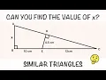 Can You Solve Similar Triangle Problems
