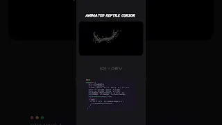 Animated Reptile Cursor The Ultimate JavaScript Follow Effect HTML CSS JS