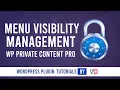 Creating WordPress Conditional Menu Based on User Roles and Specific Users WP Private Content Pro
